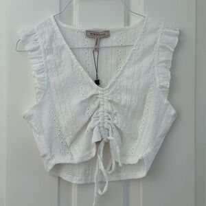 NWT BCBG Eyelet Crop Top
